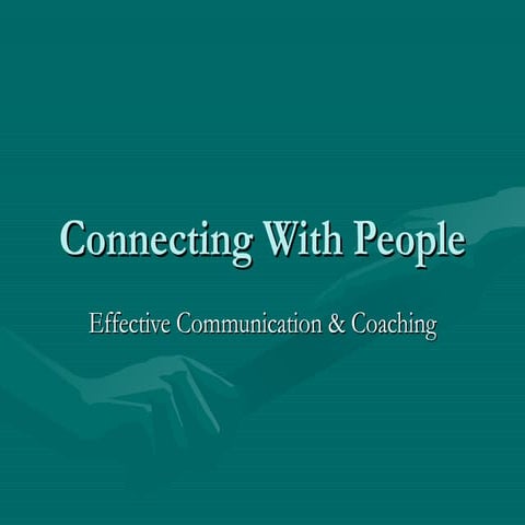 Connecting with people