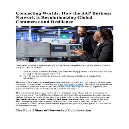 Connecting Worlds How the SAP Business Network is Revolutionizing ...