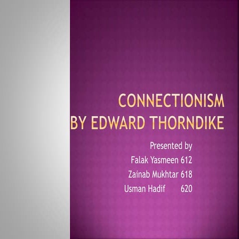 Connectionism  usman hadif