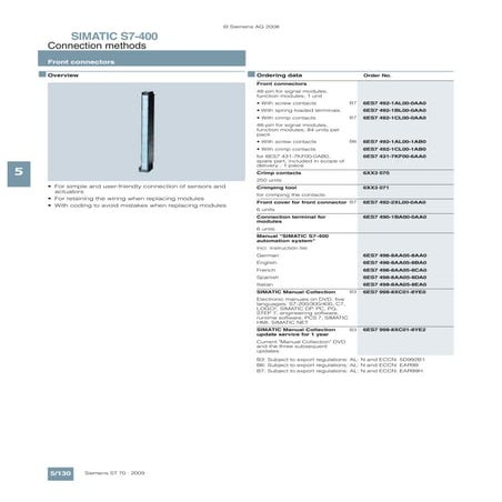 Connection method simatic s7 400