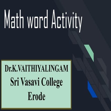 CONNECTION MATH VIEW RELATIONSHIP WORD ACTIVITY