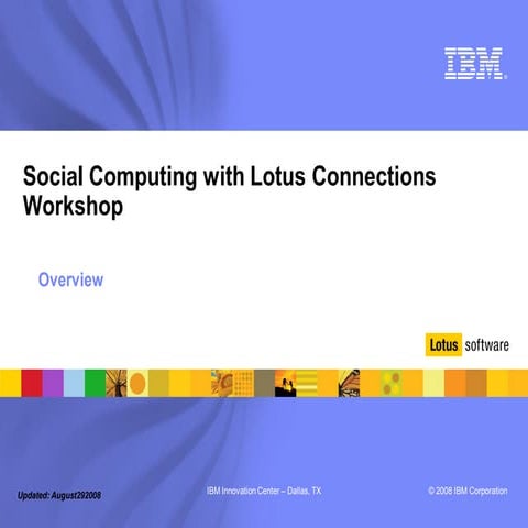 IBM Lotus Connections Overview