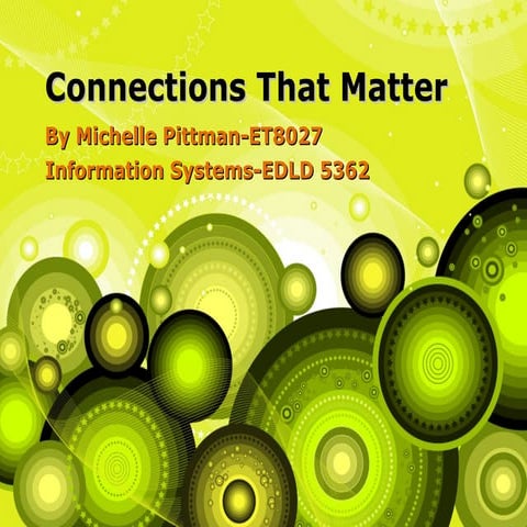 Connections that matter 1