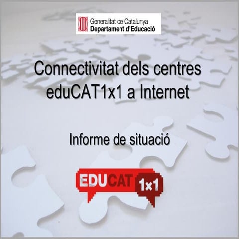 Connectivitat dels centres edu cat1x1 a internet