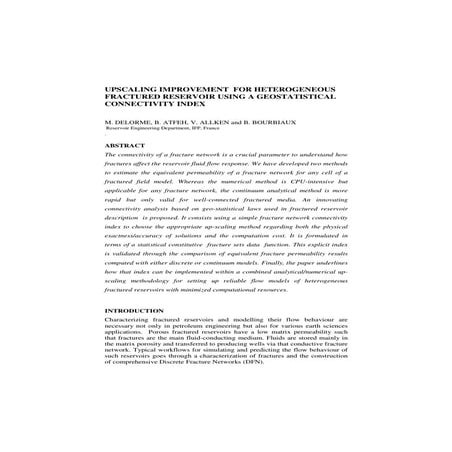 Upscaling Improvement for Heterogeneous Fractured Reservoir Using a Geostatis...