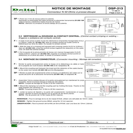 Connector installation instructions - Liitinasennusohjeet