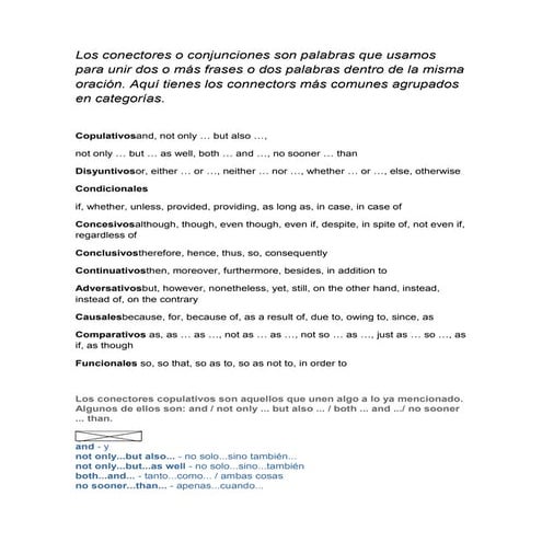 Sequence connectors and second conditional | DOCX
