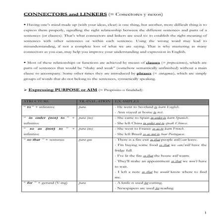 Connectors and-linkers
