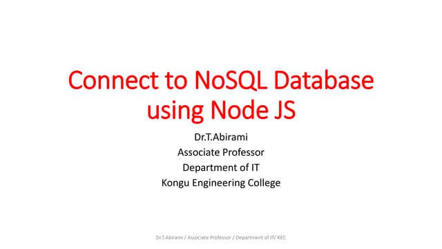 Connect to NoSQL Database using Node JS.pptx