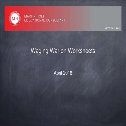 Connect with Maths  War on Worksheets-Martin Holt