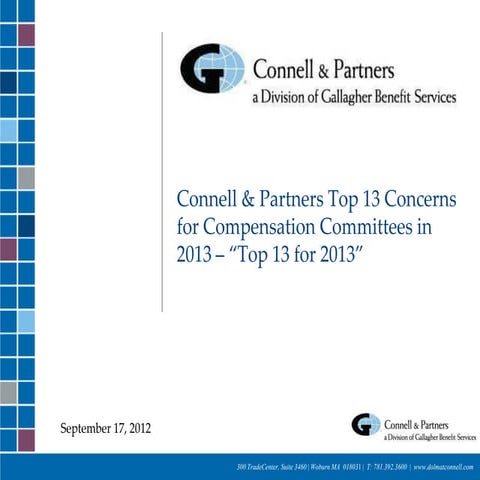 Connell  partners   comp committee top 13 for 2013 09.14.12