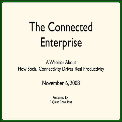 Connected Ent. Set-up