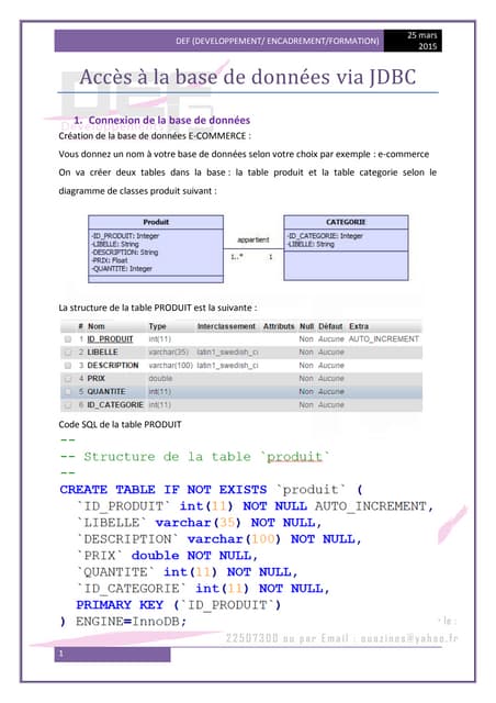 Connexion jdbc