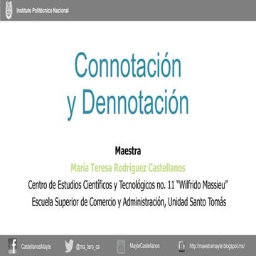 Connotación y dennotación