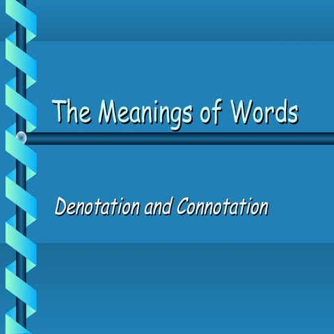 Connotations denotations