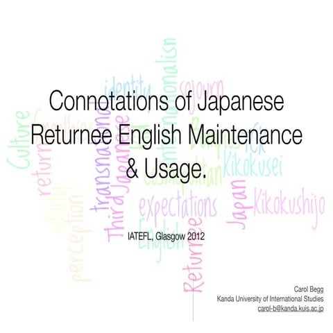 Connotations of returnee english