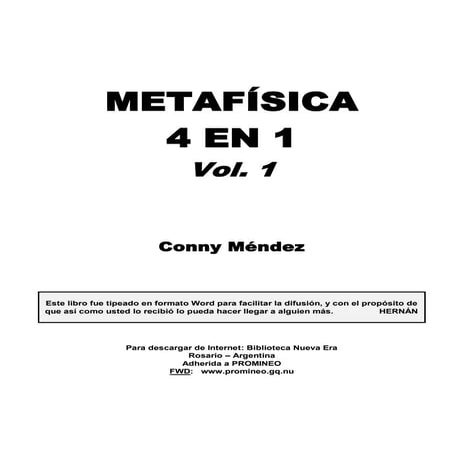 Conny Méndez - Metafísica 4 en 1 vol 1 y 2