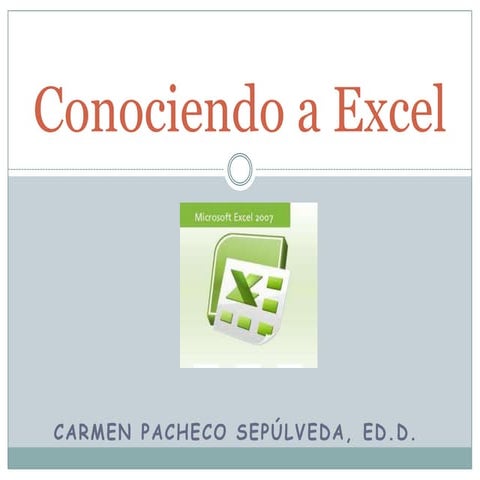 Conociendo a excel