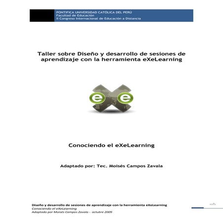 Tutorial de exe learning | PDF