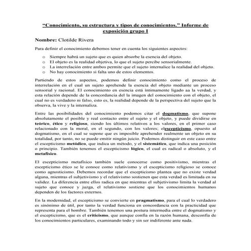 Conocimiento, 1er informe grupo i