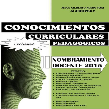 Conocimientos curriculares pedagógicos desarrollado  examen de nombramiento 2015