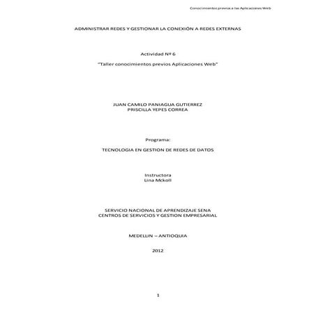 Conocimientos de aplicaciones web