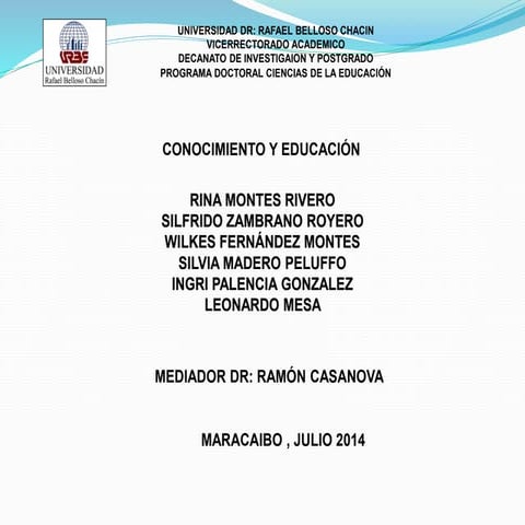  Conocimiento y educación 2014