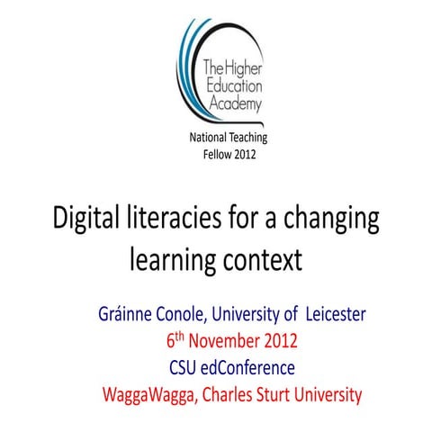 Conole cs ued_keynote