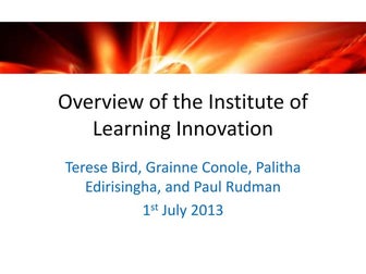 Overview of the Institute of Learning Innovation