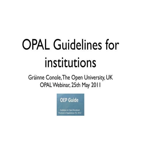Conole opal webinar
