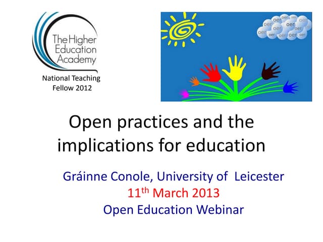 Conole open eduation