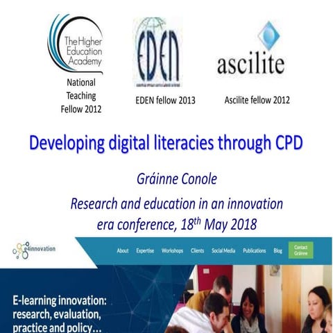 Developing digital literacies through CPD