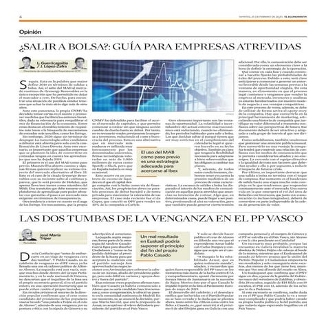 Jorge López Zafra y Luis Guerricagoitia: ¿Salir a bolsa? Guía para empresas a...