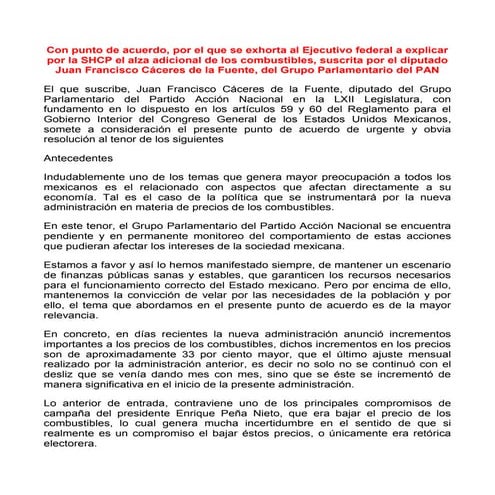 Con punto de acuerdo, por el que se exhorta al ejecutivo federal a explicar p...