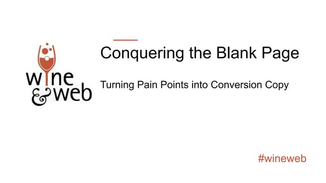 Conquering the blank page