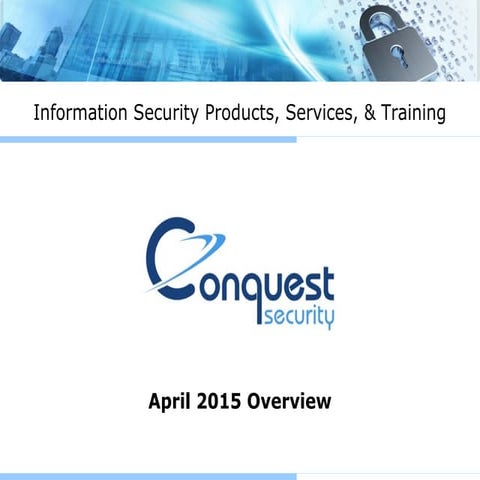 Conquest capabilities q2 2015 v2 | PPT