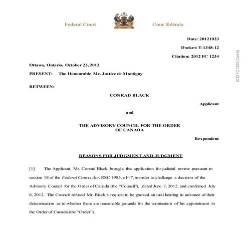 Conrad black judicial review