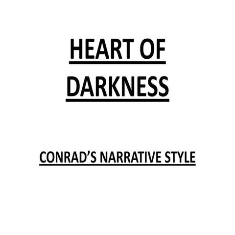 (Joseph) Conrad's Narrative Style