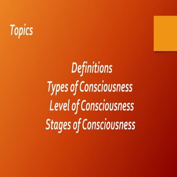 Consciousness In Psychology