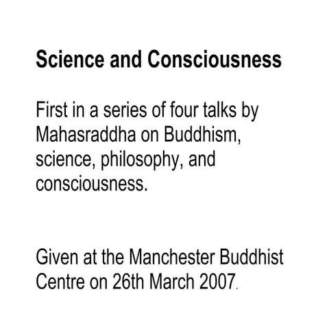 Consciousness Week 1