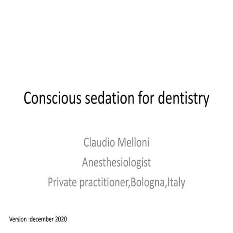 Conscious sedation   intero inglese pptx