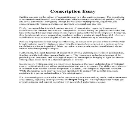 Conscription Essay. Conscription in Australia: WW1 plan that divided a ...