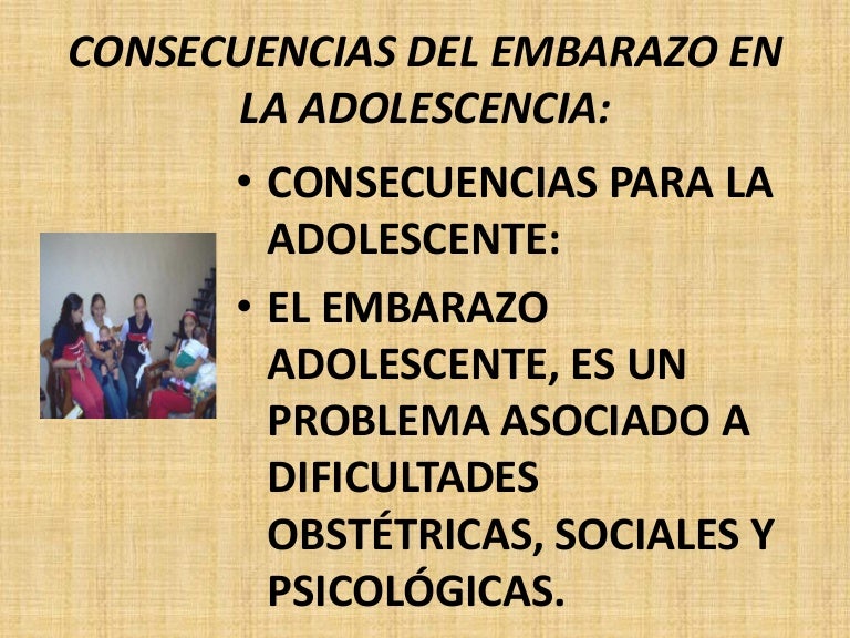 Consecuencias Del Embarazo En La Adolescencia