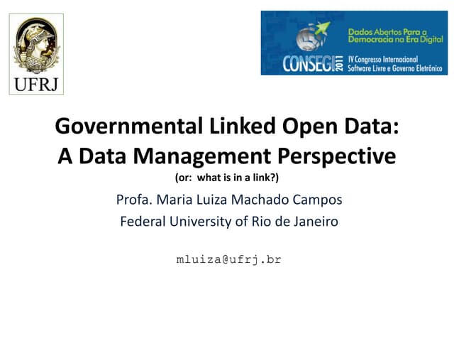 Governmental Linked Open Data: A Data Management Perspective