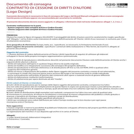 Modello "Contratto Consegna Logo"