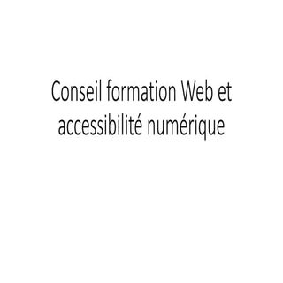 Conseil formation Web et accessibil...