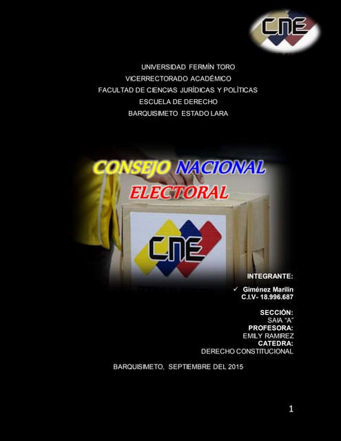 PODER ELECTORAL EN VENEZUELA | PDF