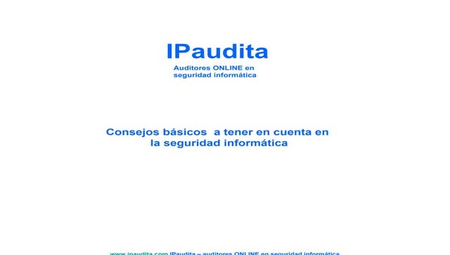 Consejos de seguridad