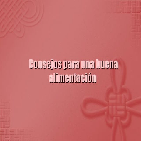 Consejos para una buena alimentación