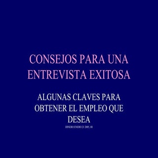 Consejos para una entrevista exitosa